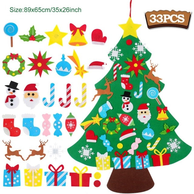 Kids DIY Felt Christmas Tree Decorations For Home