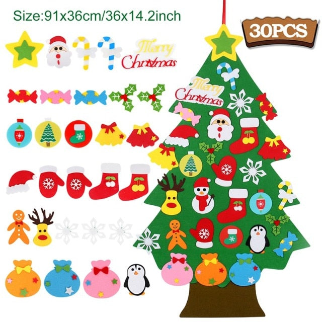 Kids DIY Felt Christmas Tree Decorations For Home