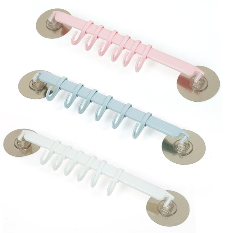 Adjustable Hook Rack Hanging Shelves