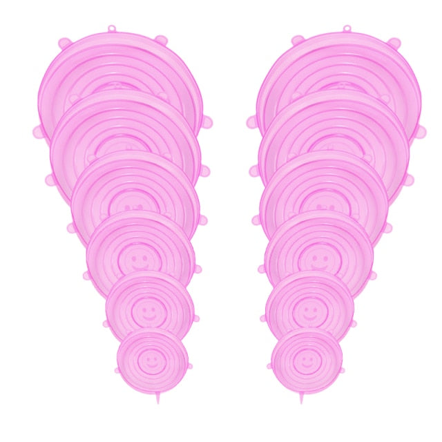 Adaptable Silicone Lids Food lids