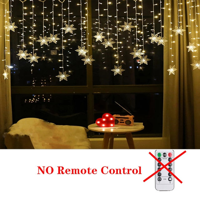 3.5M Christmas Light Led Snowflake Curtain