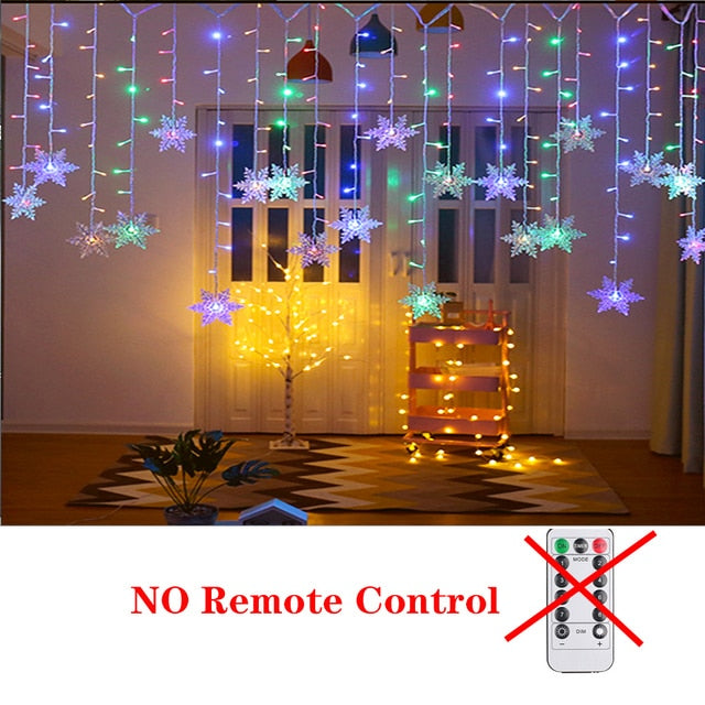 3.5M Christmas Light Led Snowflake Curtain