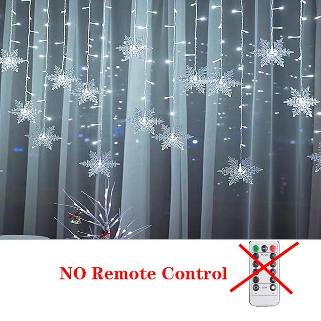 3.5M Christmas Light Led Snowflake Curtain