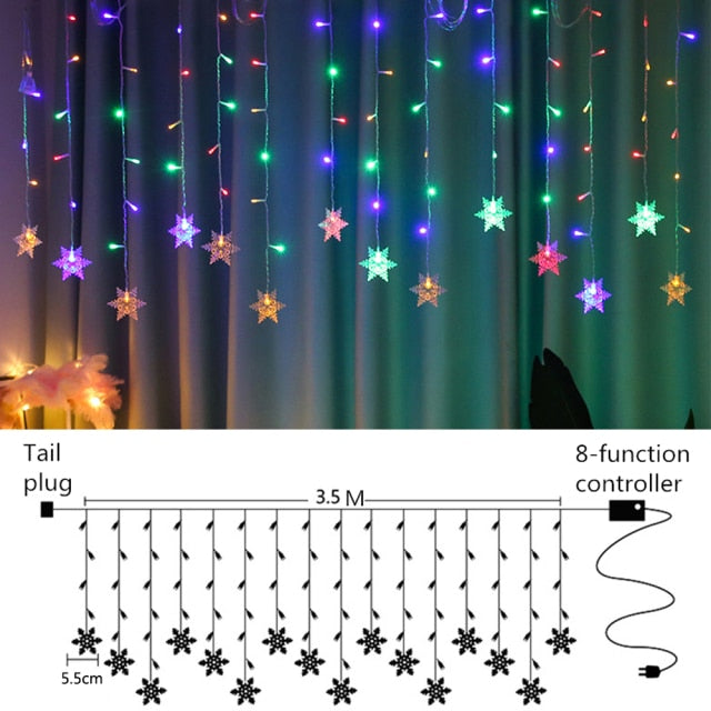 Snowflake LED Light Christmas Tree