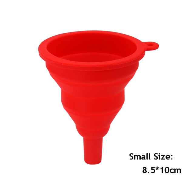 1pcs Mini Foldable Funnel Silicone Collapsible