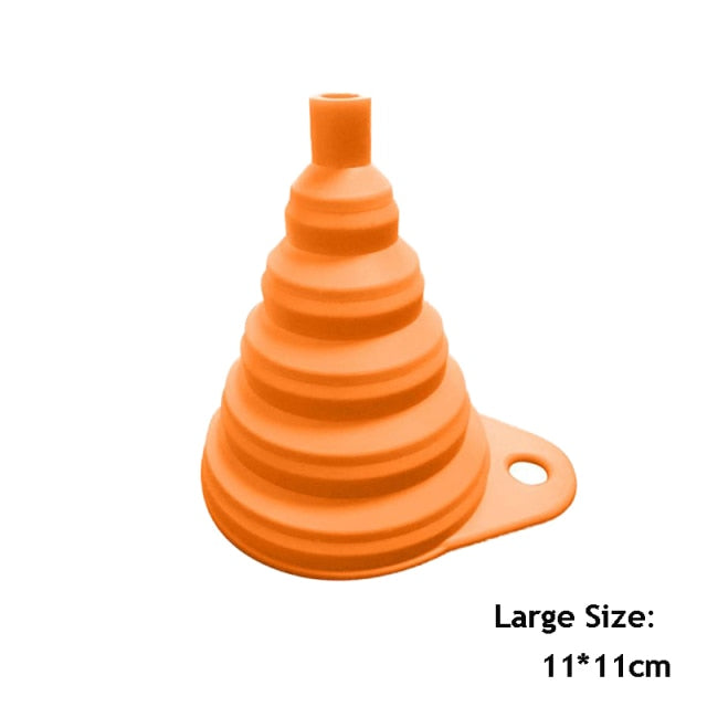 1pcs Mini Foldable Funnel Silicone Collapsible