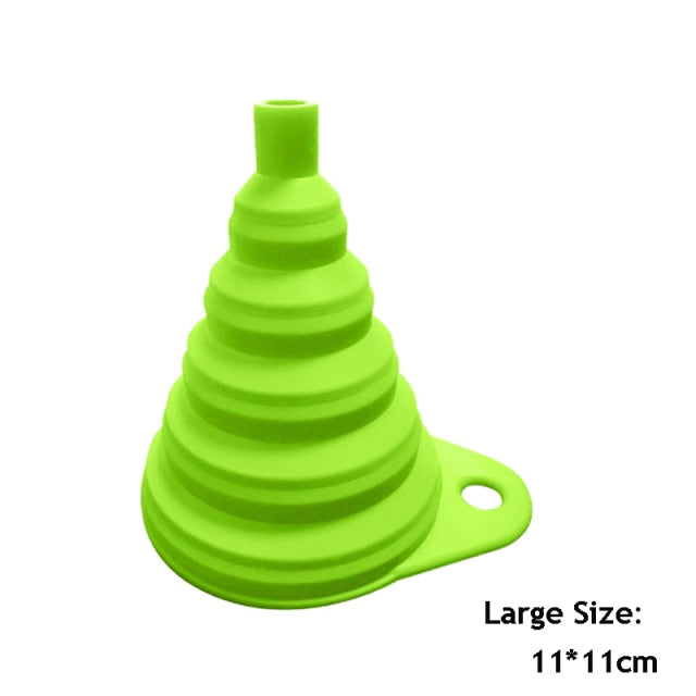 1pcs Mini Foldable Funnel Silicone Collapsible