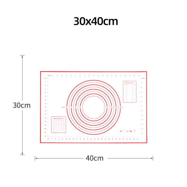 Silicone Mat Pad Baking Sheet Pizza Dough Maker