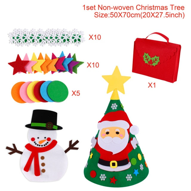 Kids DIY Felt Christmas Tree Decorations For Home