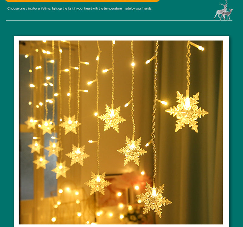 3.5M Christmas Light Led Snowflake Curtain