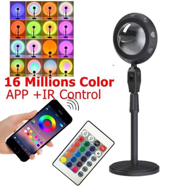 USB Rainbow Sunset Lamp APP Color RGB LED Light