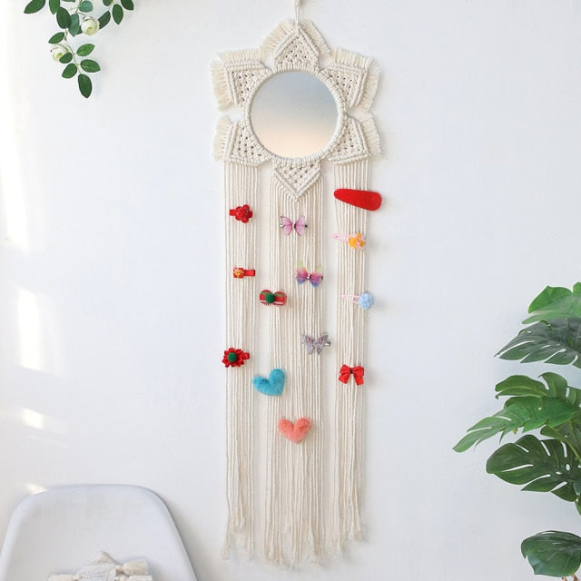 Round Macrame Mirror Wall Hanging
