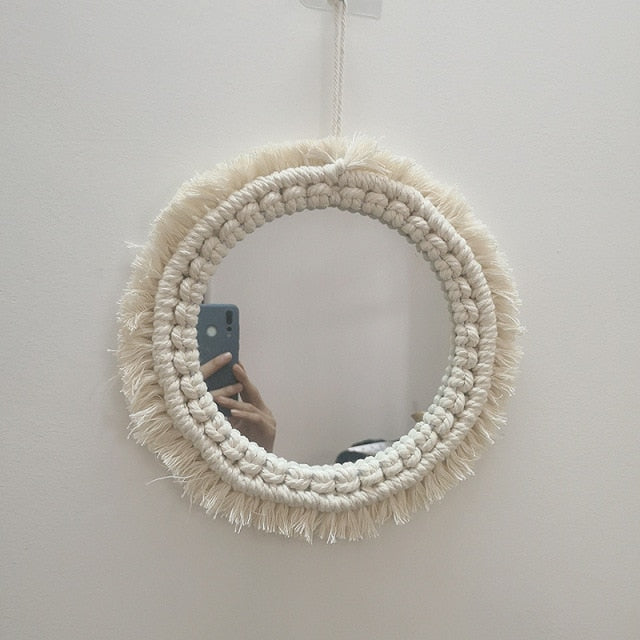 Round Macrame Mirror Wall Hanging