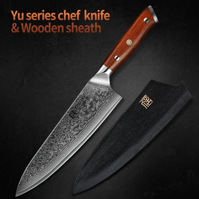 XINZUO 8.5 Inch Chef Knives High Carbon Damascus