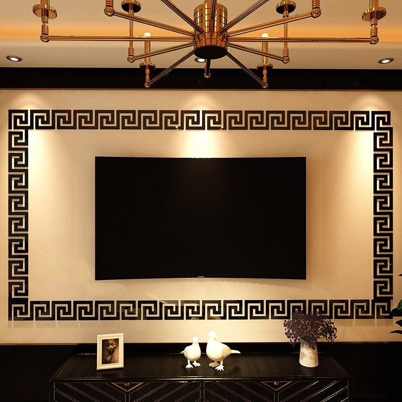 Mirror Waist Line Acrylic wall Decor Room sticker