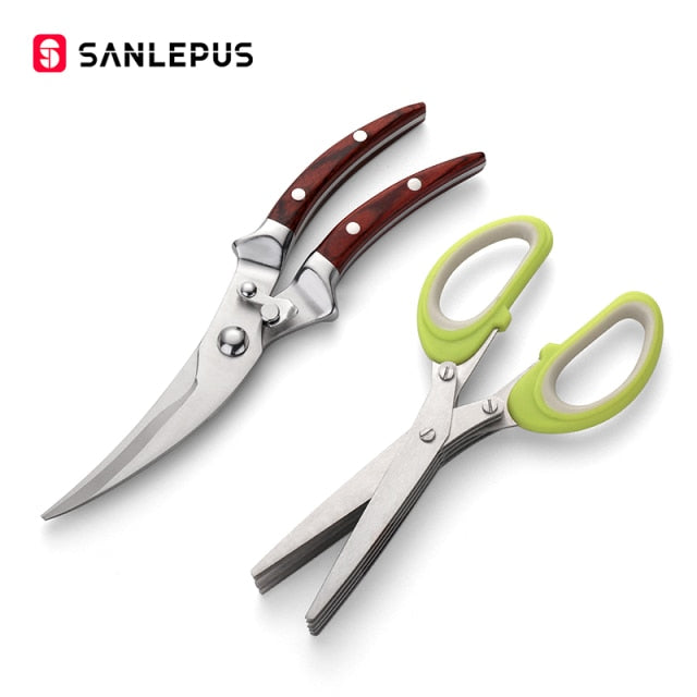 Stainless Steel Kitchen Scissors Chicken Bone Knife