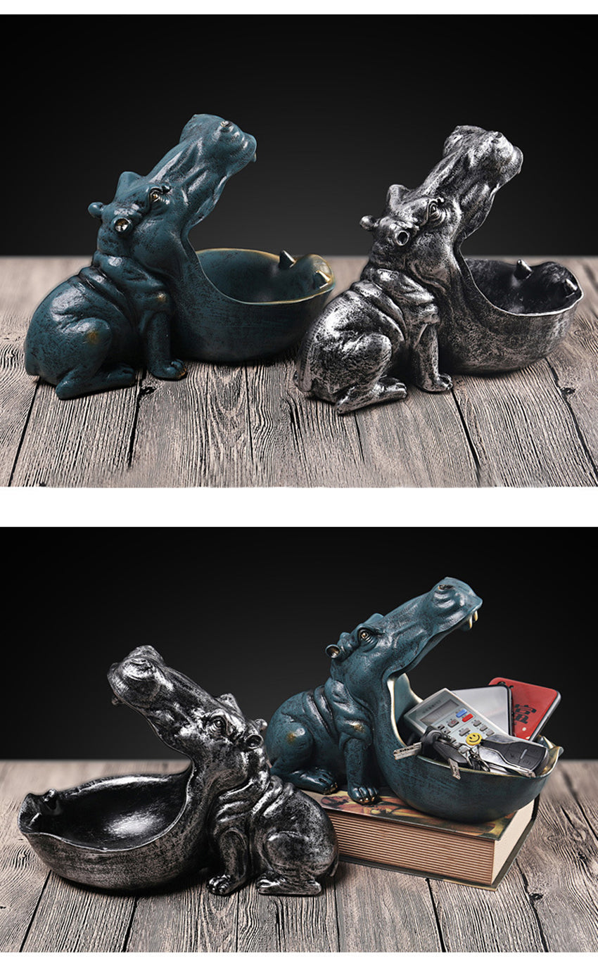 Resin Hippo Statue Hippopotamus Figurine