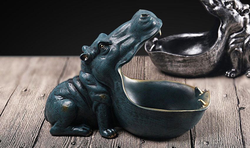 Resin Hippo Statue Hippopotamus Figurine