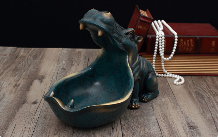 Resin Hippo Statue Hippopotamus Figurine
