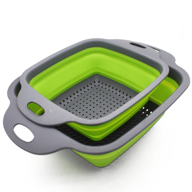 Collapsible Colanders Set Silicone Baskets