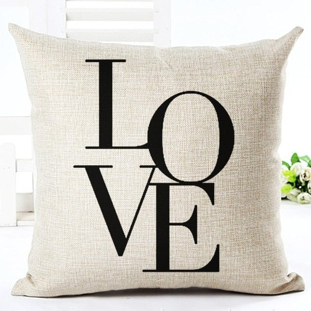 Decorative Cushions Word Style Printed
