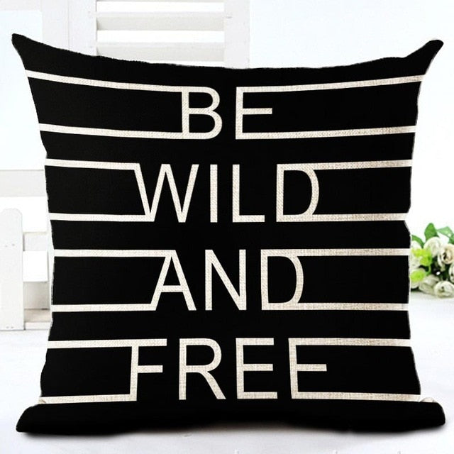 Decorative Cushions Word Style Printed