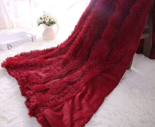Elegant Cozy With Fluffy Throw Blanket