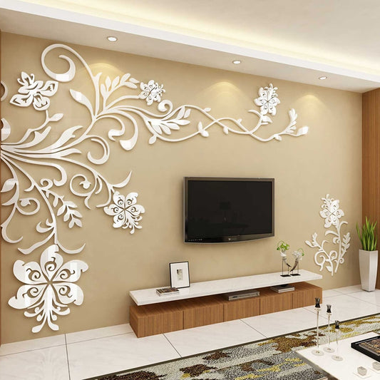 3D Flower Tree Wall Sticker