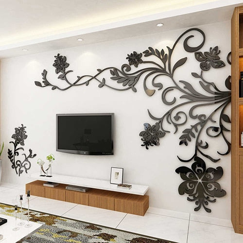 3D Flower Tree Wall Sticker