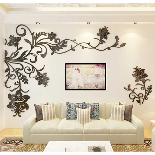 3D Flower Tree Wall Sticker