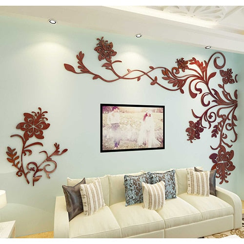 3D Flower Tree Wall Sticker