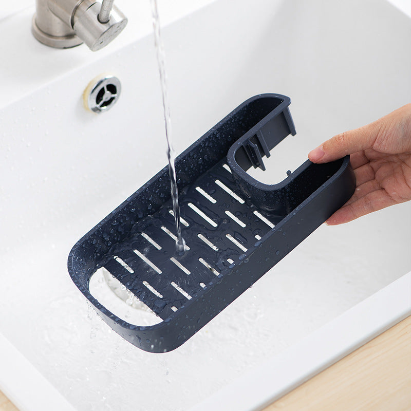 Sink Shelf Soap Sponge Drain Rack Storage Basket Bag