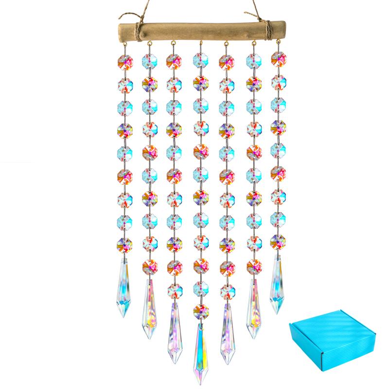 Fantasy Crystal Wind Chime Pendant Window Room Magic Color