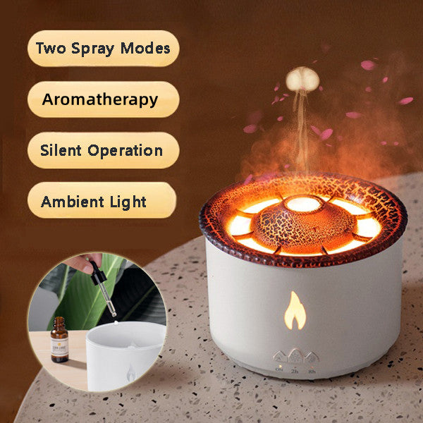 New Creative Ultrasonic Essential Oil Humidifier Volcano Aromatherapy