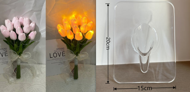 Flashing Tulip Holding Flower Decoration