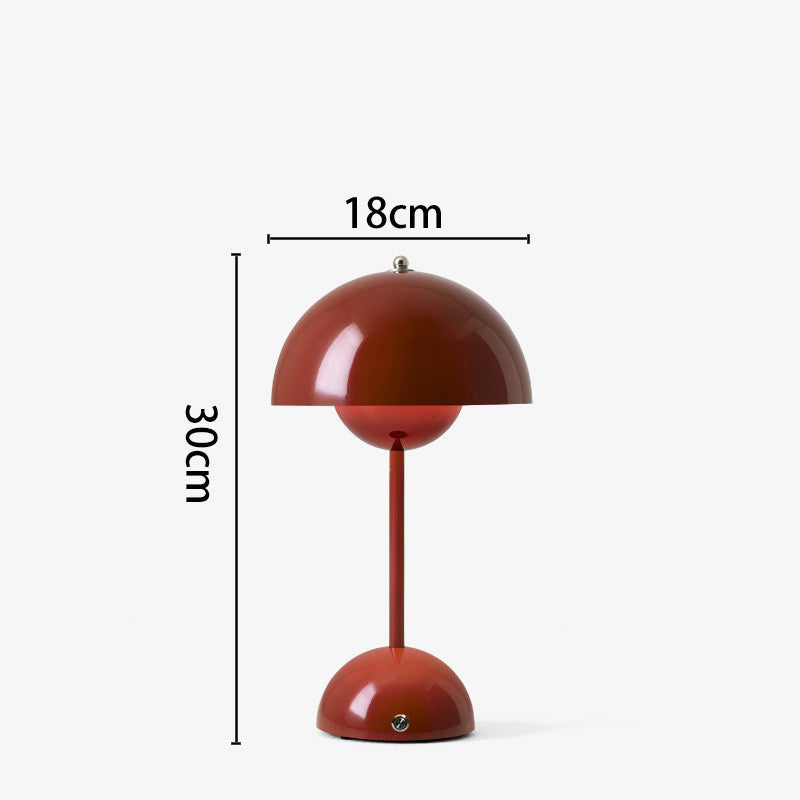 Charging Touch Bud Multi-color Bedroom Bedside Wrought Iron Mushroom Lamp