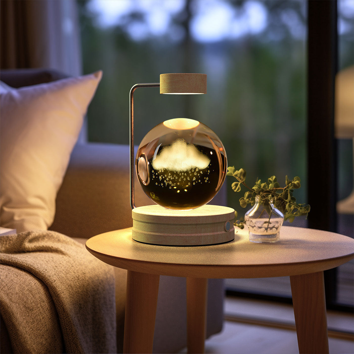 Crystal Ball Cosmic Dinosaur Indoor Night Light Lamp