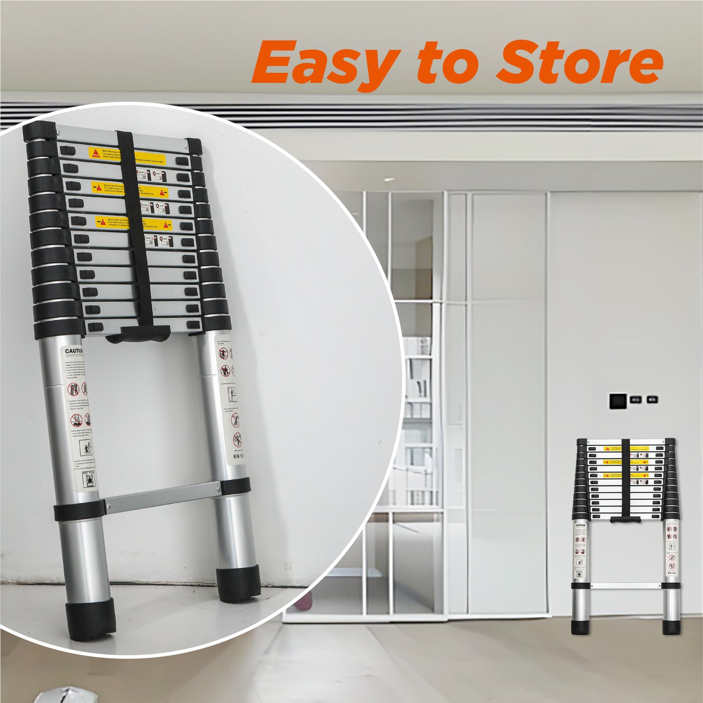 Aluminum Telescoping Ladder For Outdoor Work