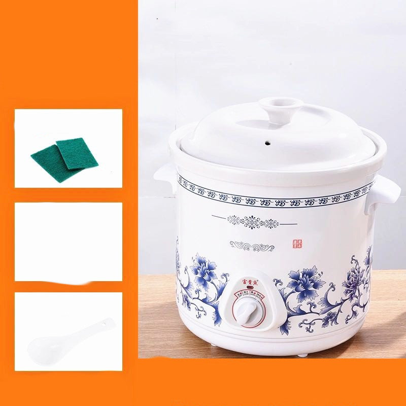 Home White Porcelain Automatic Electric Stew Pot