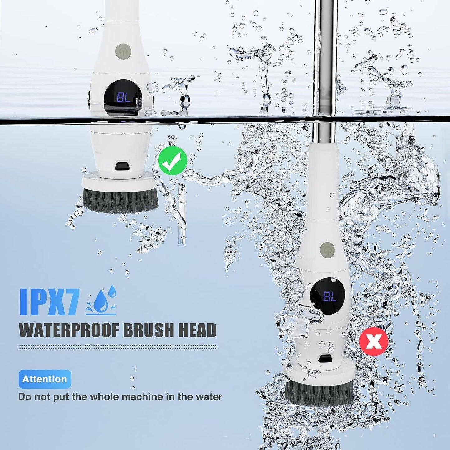 8-in-1 Electric Cleaning Brush Multi-functional Household Kitchen