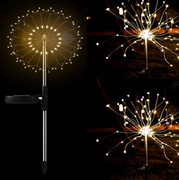 New Ground Plug Solar Fireworks Light LED Light String