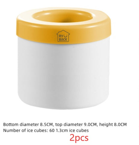 Portable 2 In 1 Ice Bucket Mold With Lid Space Saving Cube