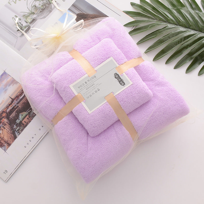 High-density Coral Fleece Absorbent Soft Bath Towel Face Towel