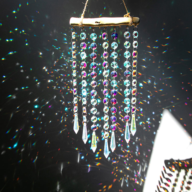 Fantasy Crystal Wind Chime Pendant Window Room Magic Color