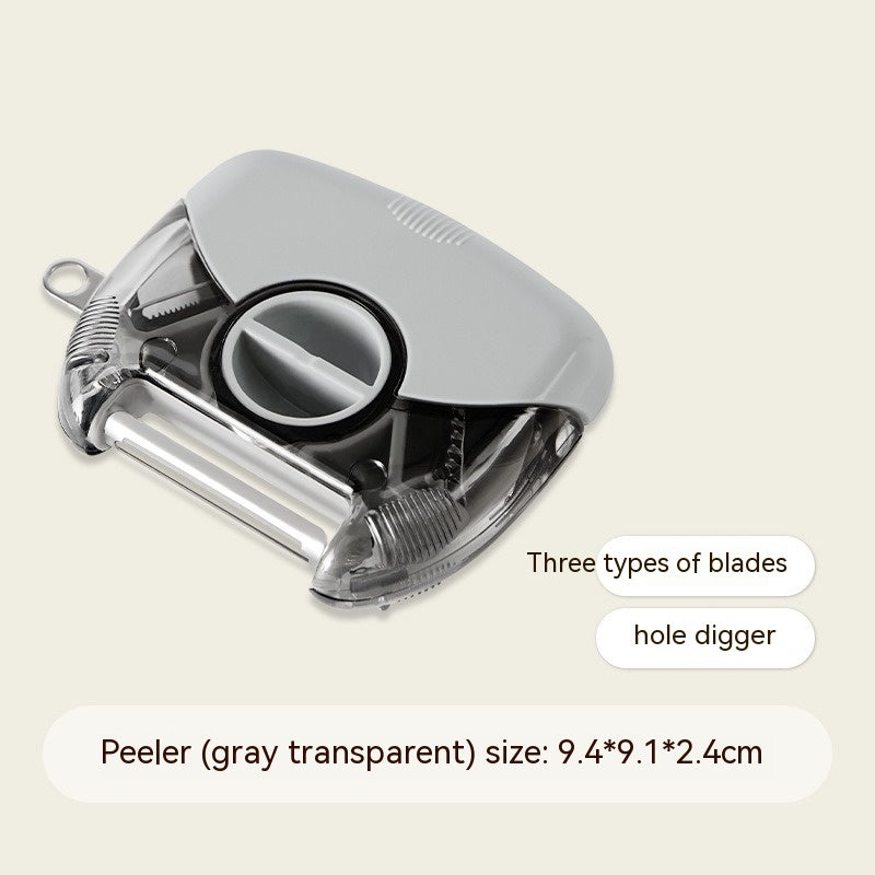 3 In 1 Stainless Steel Peeler Shredder Portable Manual Cutter