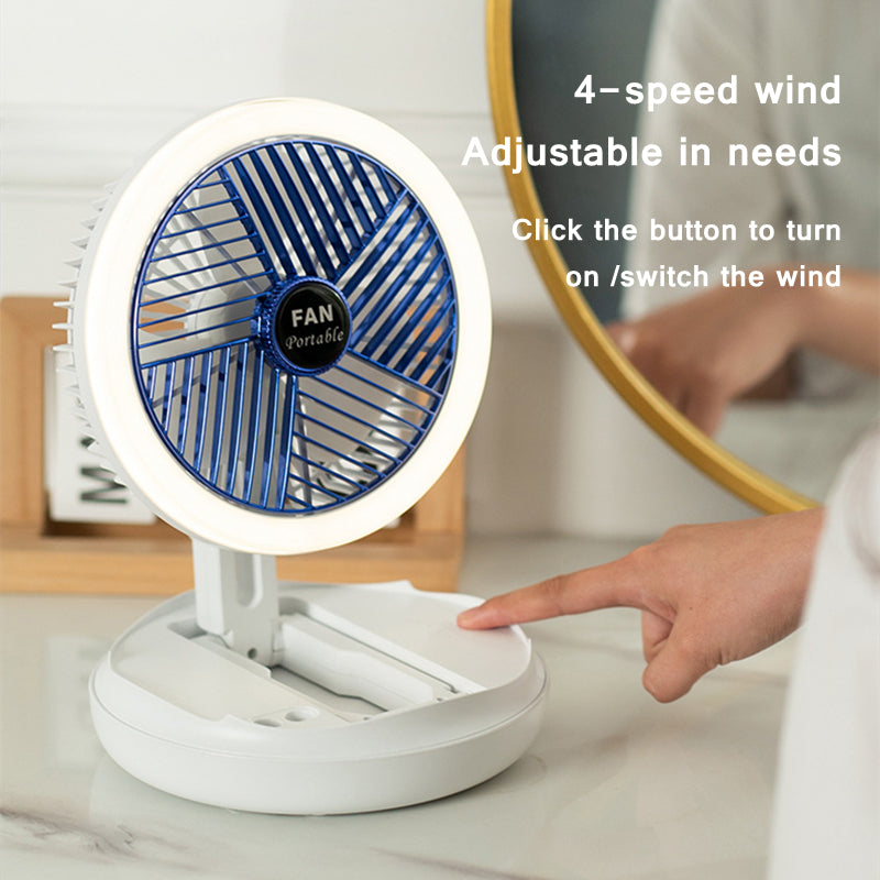 USB Charging Foldable Table Fan Wall Mounted Hanging Ceiling Fan