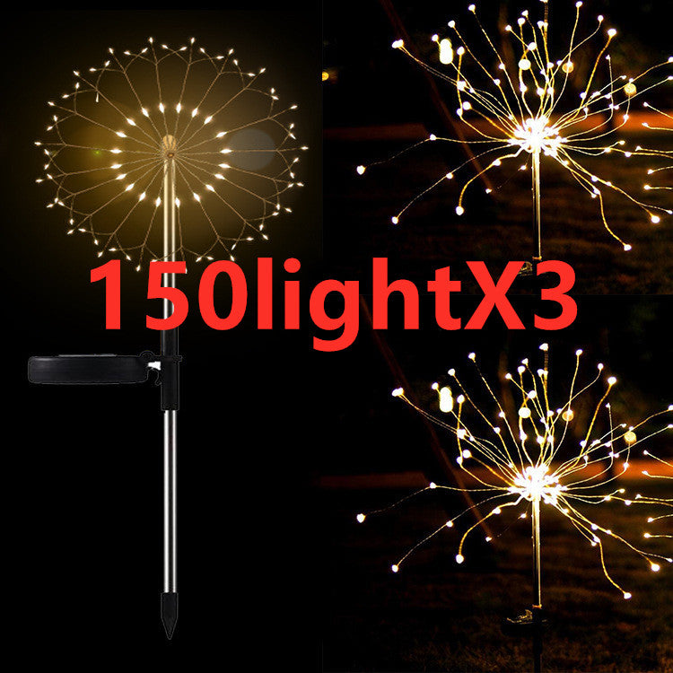 New Ground Plug Solar Fireworks Light LED Light String