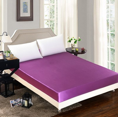 Summer ice silk silk silk bed  solid color bed cover