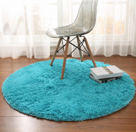 Fluffy Round Rug Carpets For Living Room Decor Faux Fur Carpet