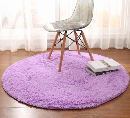 Fluffy Round Rug Carpets For Living Room Decor Faux Fur Carpet